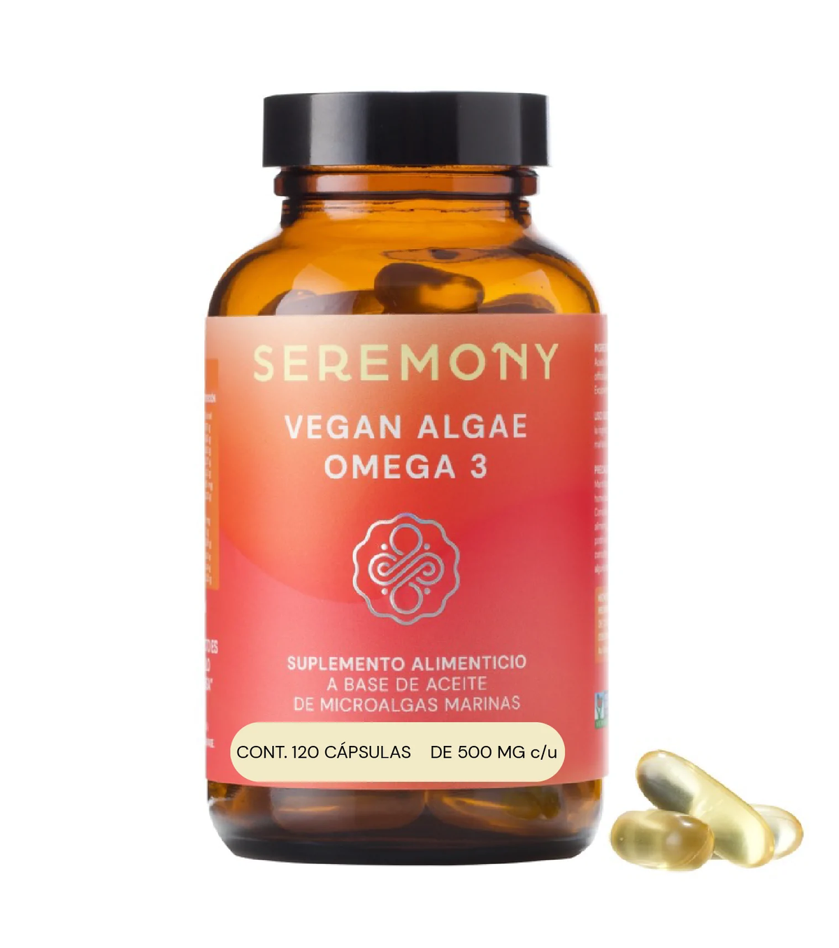 Omega 3 Vegano | SEREMONY | Frasco | 120 Capsulas