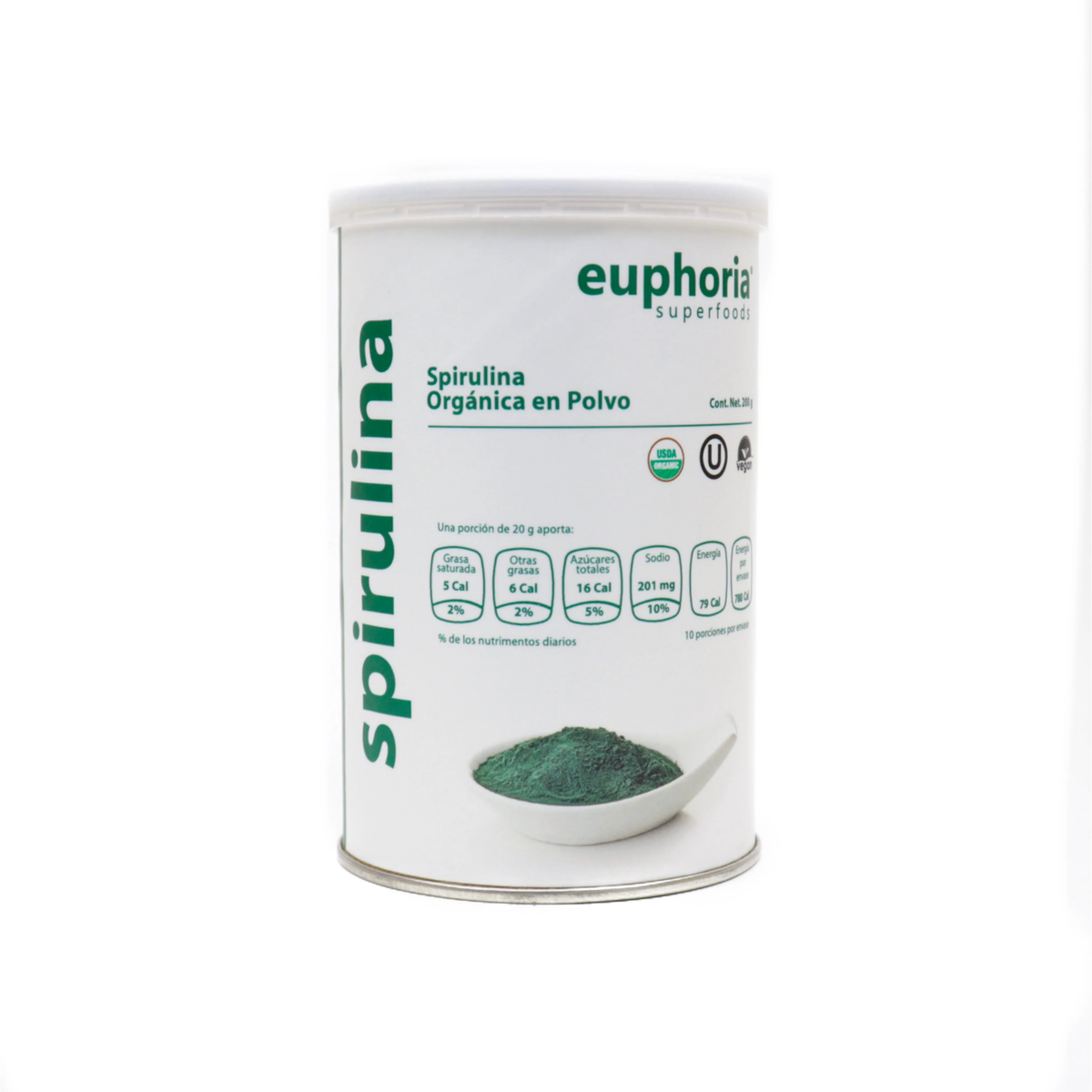 Spirulina Organico | WELBING | Bote | 200 gr | Spirulina Polvo