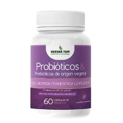 Probióticos Col Morada | HERVARFAM | Frasco | 60 Capsulas