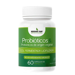 Probióticos Col Fermentada | HERVARFAM | Frasco | 60 Capsulas