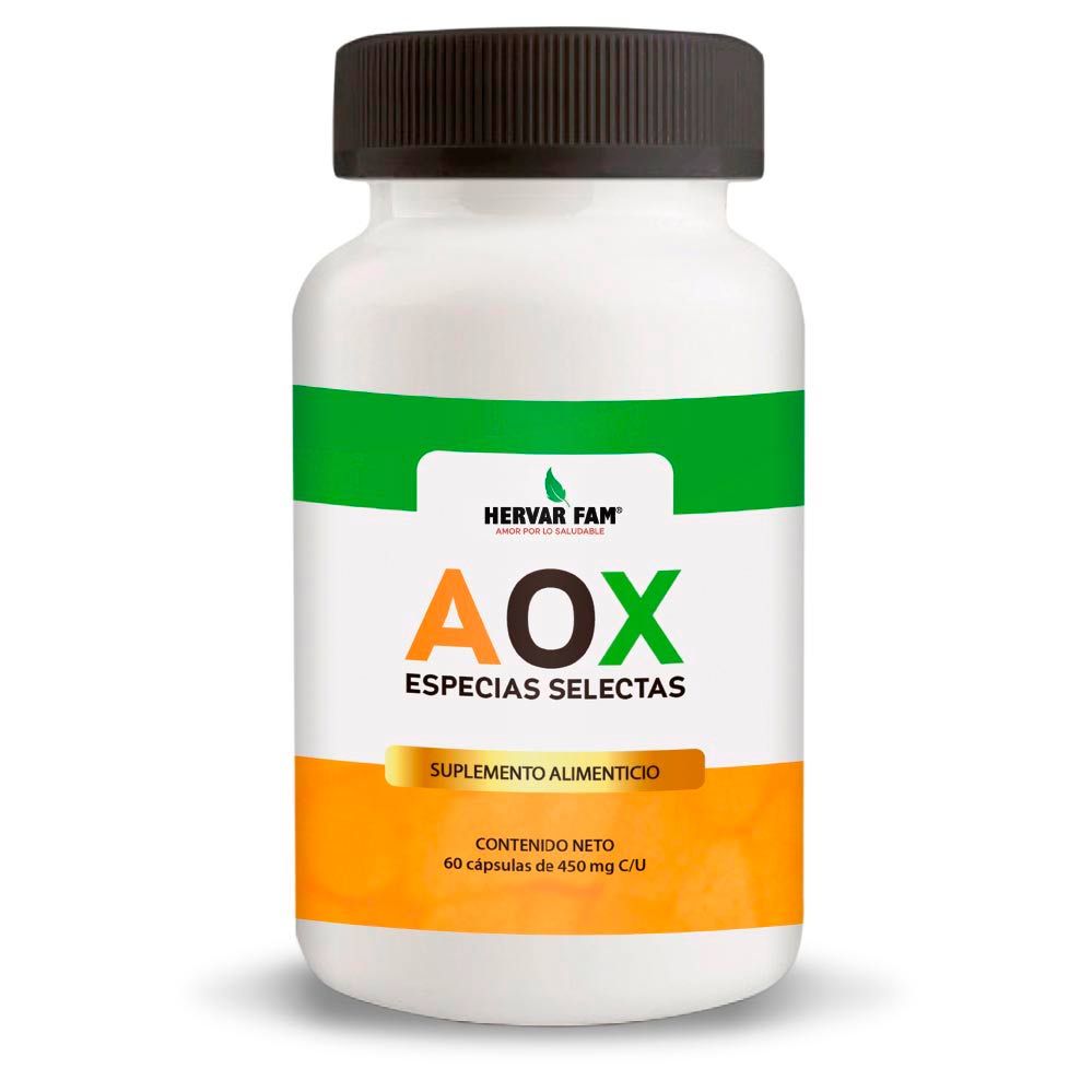 AOX Especias Selectas | HERVARFAM | Bote | 60 Capsulas | AOX Especias Selectas