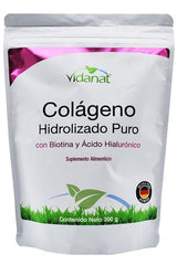 Colageno Hidrolizado con Biotina y Acido Hialuronico | VIDA NAT | Bolsa | 330 gr