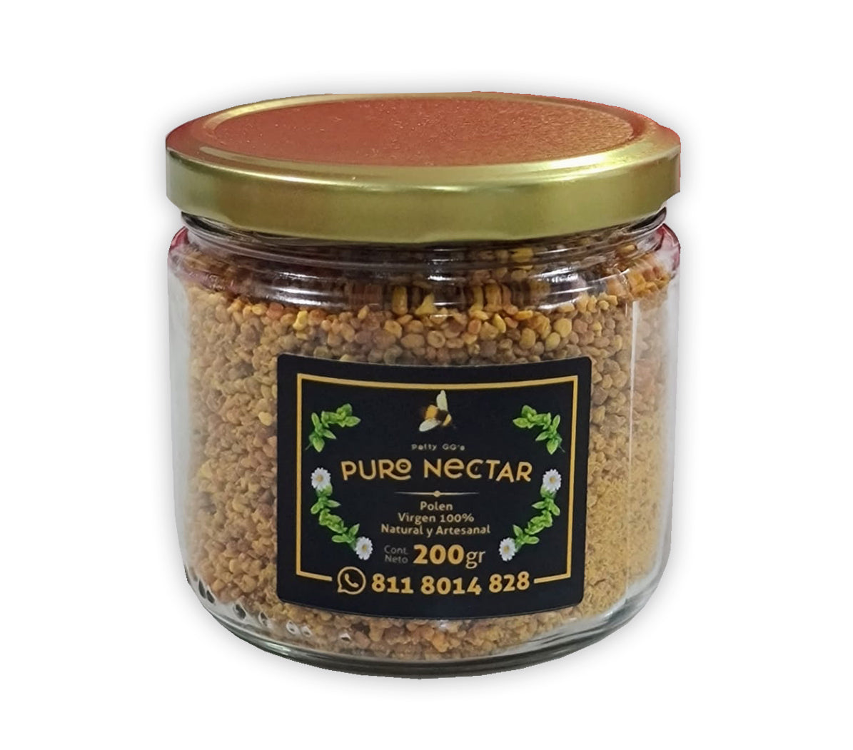 Polen de Abeja 200 gr | PURO NECTAR |Frasco |200 gr | Polen Puro Nectar